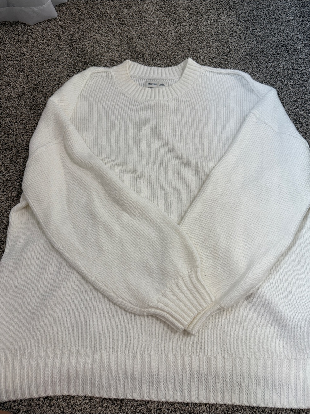 Women’s Hollister White Crewneck Oversized Sweater
